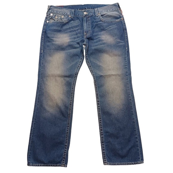 True Religion Basic Straight With Flap Pockets Natural Men's Size 42x34 - Picture 1 of 10